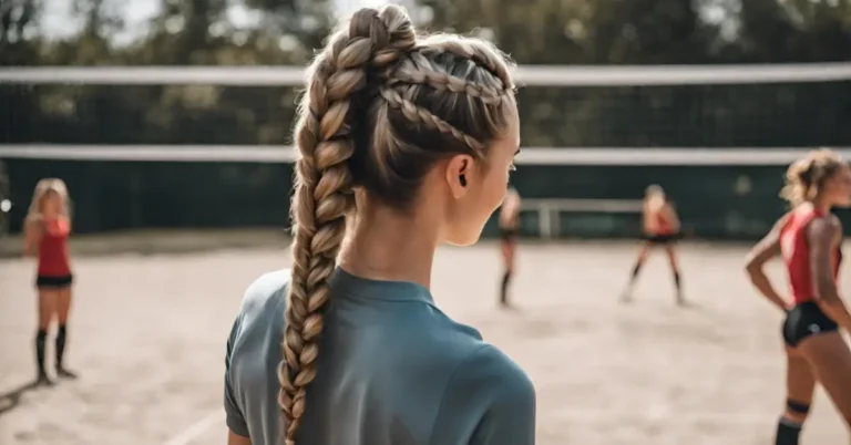 volleyball hair styles woman braid