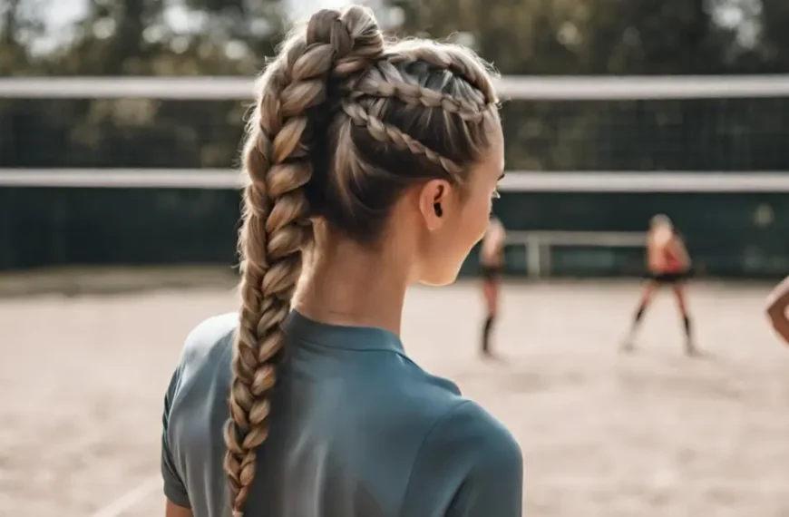 volleyball hair styles woman braid