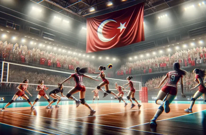 Latest Articles 2 turkey women's national volleyball AI on the court with Turkish national flag