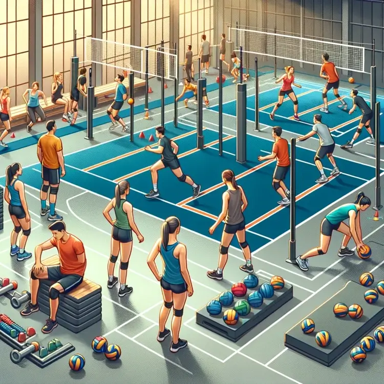 volleyball drills curcuit training AI