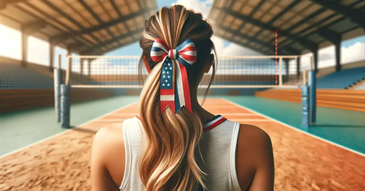 volleyball hair ribbons feature