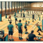 volleyball tryout drills scenery with several stations