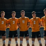 25+ Volleyball Outfits Men Are Going Crazy For To Dominate! 3 Volleyball Outfits Men: a volleyball team standing on the court with their jerseys