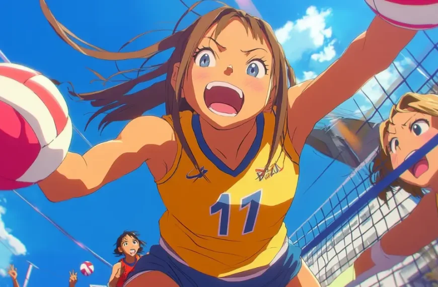 Latest Articles 9 Volleyball Wallpaper Anime: Female anime volleyball girl jumping for the ball
