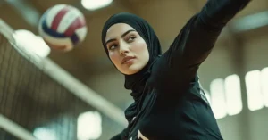 female volleyball player wears muslim volleyball outfits