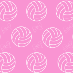 25+ Cute Volleyball Wallpaper That Will Steal Your Heart! 3 cute volleyball wallaper with pink background and volleyballs and bows